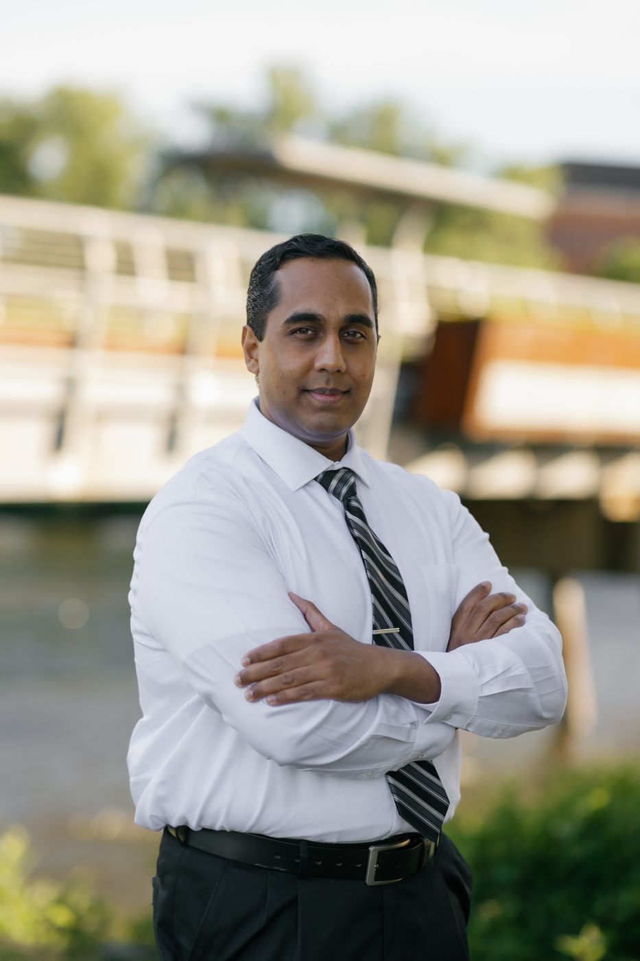 Amrit Ramjattan at the riverfront