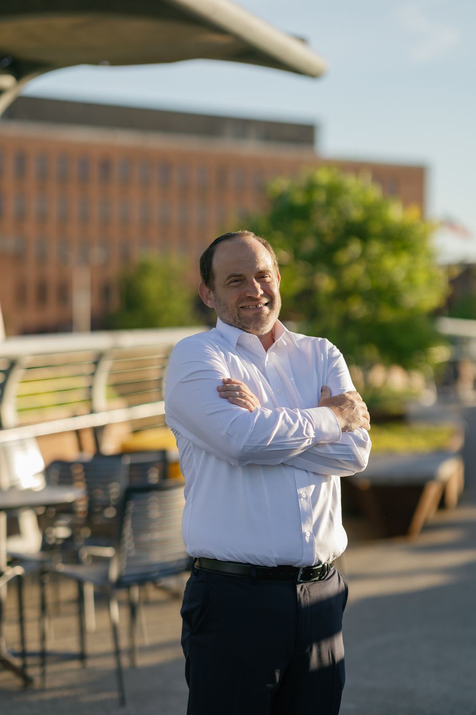 Avi Berliner on the patio
