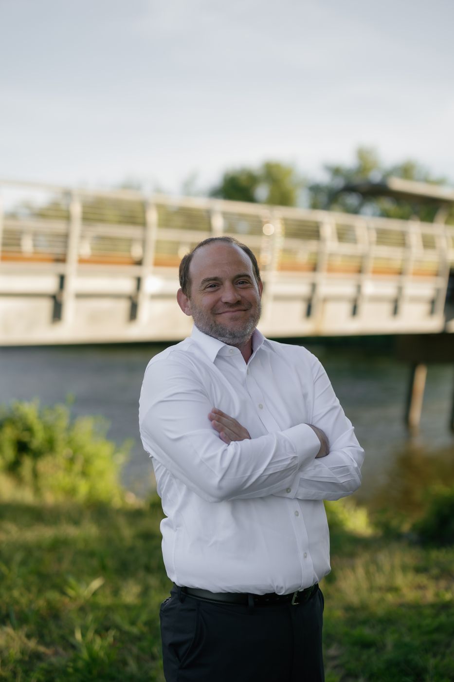 Avi Berliner at the riverfront